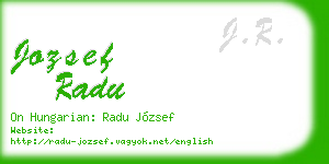 jozsef radu business card