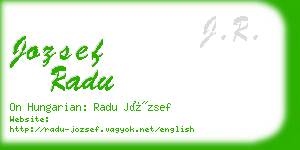 jozsef radu business card